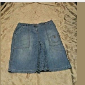 s.Oliver denim skirt sz 36 light color close split